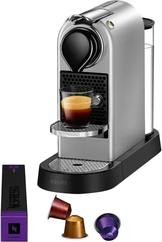 Nespresso Kapselmaschine XN741B New CitiZ von Krups, Wassertankkapazität: 1 Liter, inkl. Willkommenspaket mit 14 Kapseln