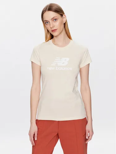 New Balance T-Shirt Essentials Stacked Logo WT31546 Beige Athletic Fit