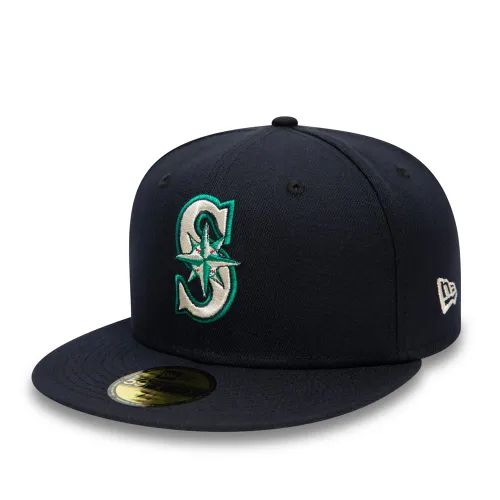 New Era MLB 5950 Seattle Mariners Authentic On-field 59fifty Cap, Navy - Weiß 7 3/4