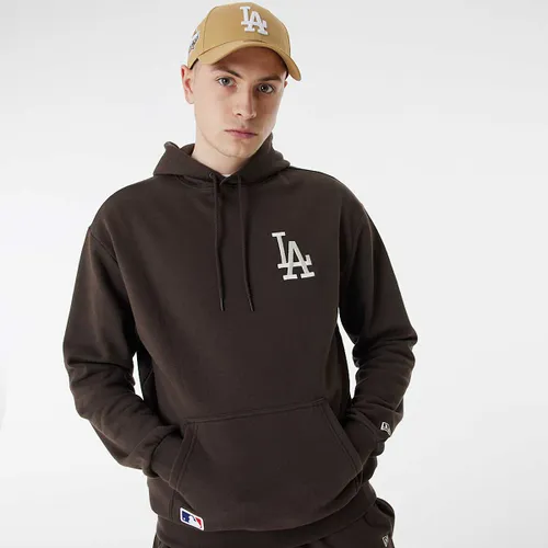 New Era MLB Angeles Dodgers League Essentials Oversized Hoody, Dark Brown L