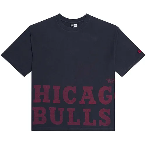 New Era NBA Chicago Bulls Oversized T-shirt, Schwarz S