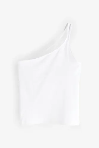 Next Shirttop Geripptes One-Shoulder-Top mit doppeltem Träger (1-tlg)