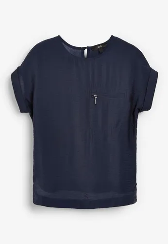 Next T-Shirt Kurzarm-T-Shirt mit Reißverschluss-Detail (1-tlg)