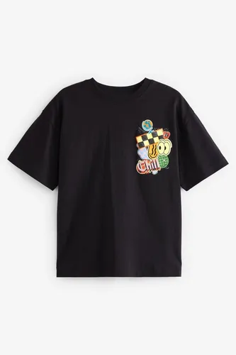 Next T-Shirt Oversized Fit Kurzarm-T-Shirt mit Grafikprint (1-tlg)