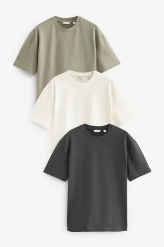 Next T-Shirt Schwere T-Shirts, 3er Pack (3-tlg)