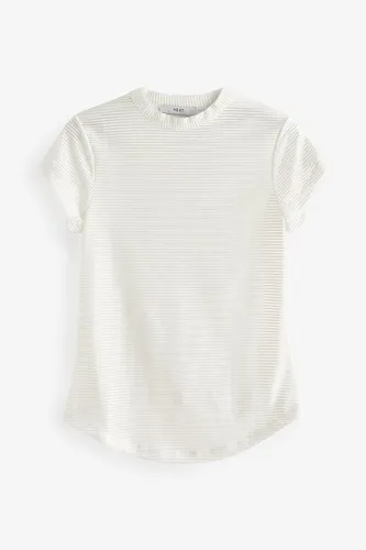 Next T-Shirt Slim Fit T-Shirt mit transparenten Streifen (1-tlg)