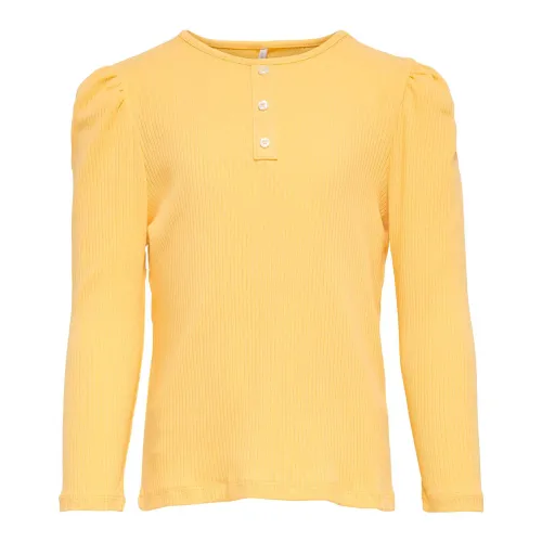 Niedliche Gelbe Bluse mit Knopfdetail Only