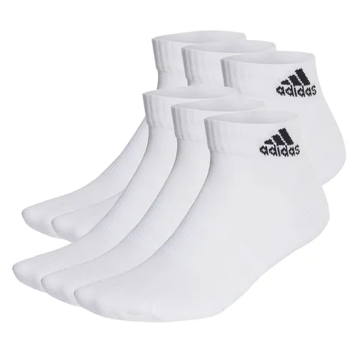 Niedrige Unisex Socken adidas Cushioned Sportswear Ankle Socks 6 Pairs HT3442 white/black