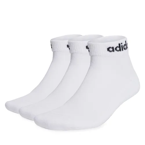 Niedrige Unisex Socken adidas Linear Ankle Socks Cushioned Socks 3 Pairs HT3457 white/black