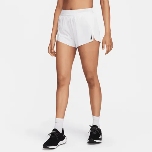 Nike AeroSwift Dri-FIT ADV-Laufshorts mit Slip und mittelhohem Bund für Damen (ca. 7,5 cm) - Weiß