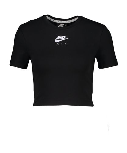 Nike Air Crop T-Shirt Damen Schwarz Weiss F010
