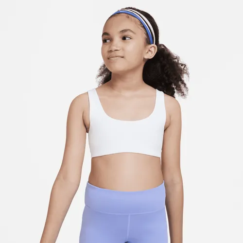 Nike Alate All U Dri-FIT-Sport-BH für ältere Kinder (Mädchen) - Weiß