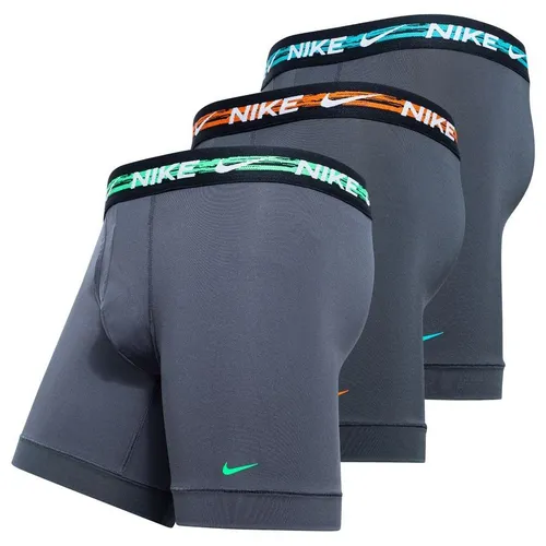 Nike Boxer Shorts Brief 3er-Pack - Grau/Dusty Cactus Orange/Grün