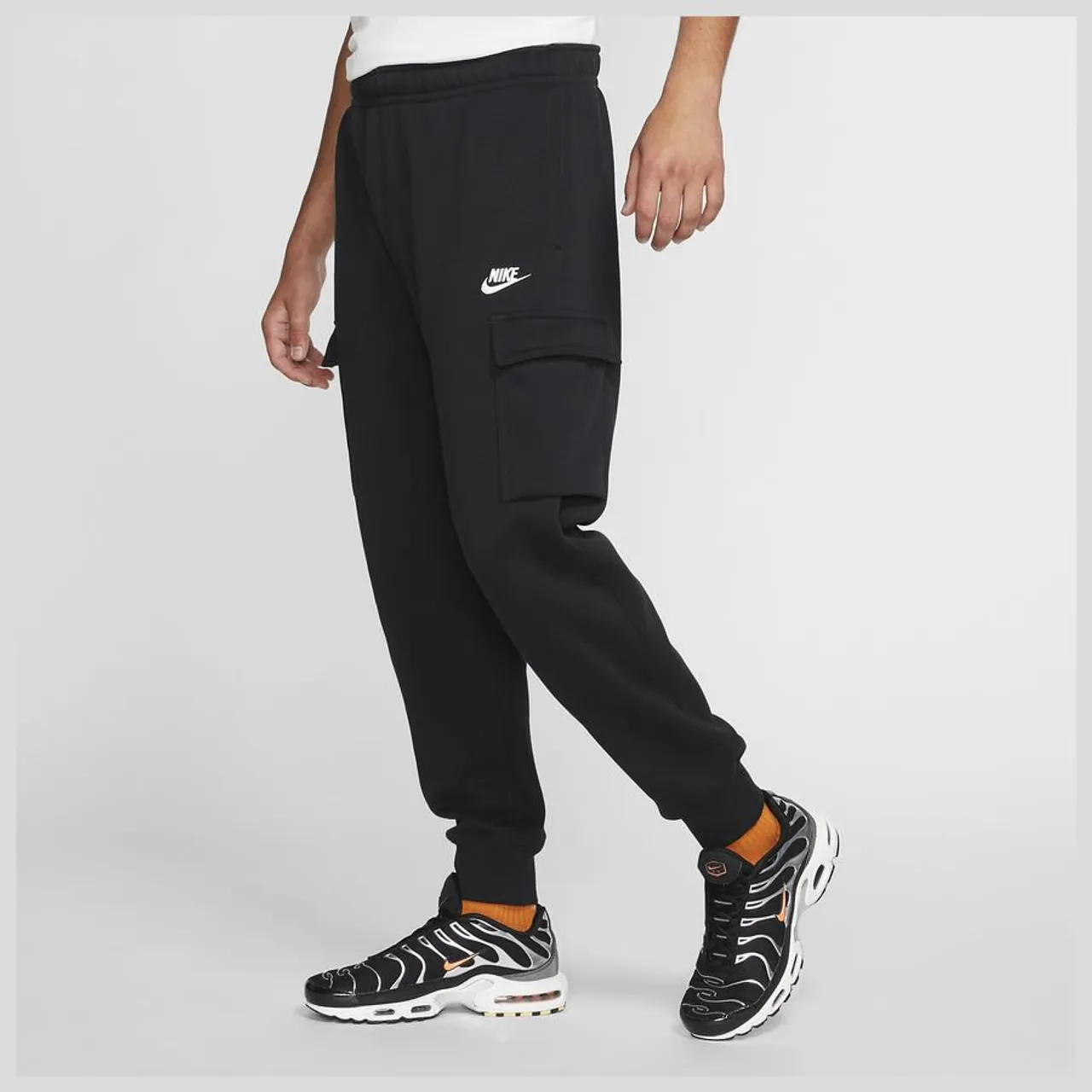 Nike Cargo Pants NSW Club Fleece - Schwarz/Weiß