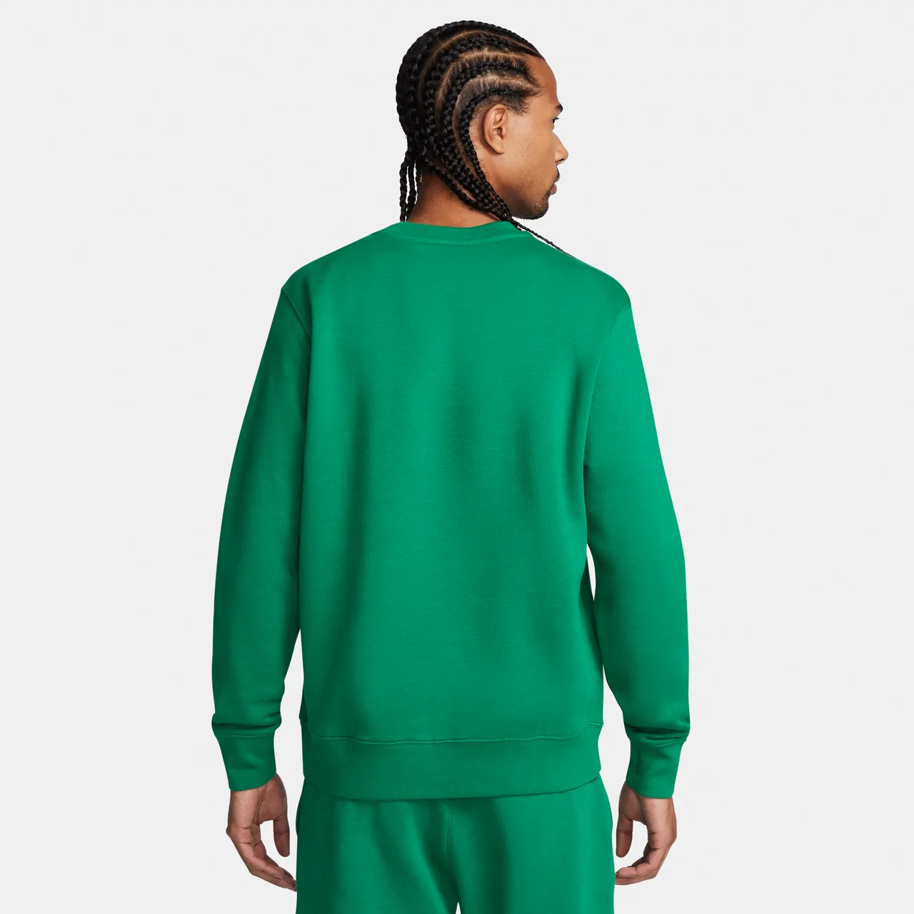 Nike Club Fleece Longsleeve Pullover mit Rundhalsausschnitt für Herren - Grün