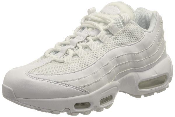 Nike Damen Air Max 95 Running Shoe, White/White-Metallic Silver,