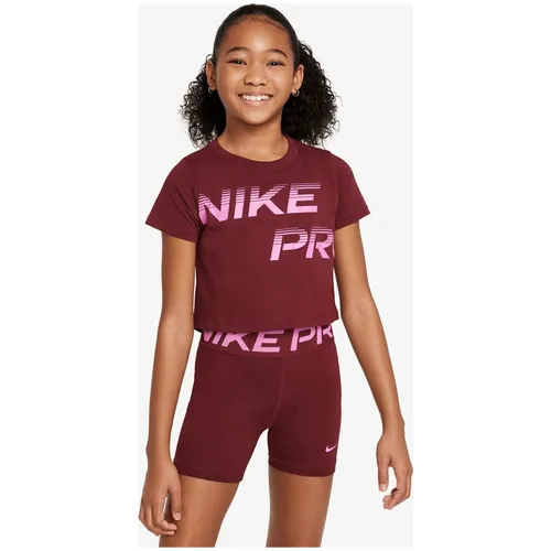 Nike Dri-Fit Cotton Sport Essential+ Cropped Mädchen rot