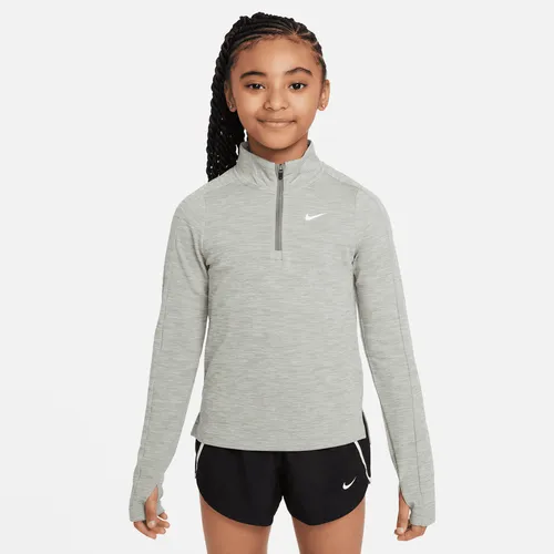 Nike Dri-FIT Longsleeve mit Halbreißverschluss für ältere Kinder (Mädchen) - Grau