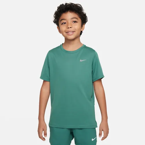 Nike Dri-FIT Miler Kurzarm-Trainingsoberteil für ältere Kinder (Jungen) - Grün