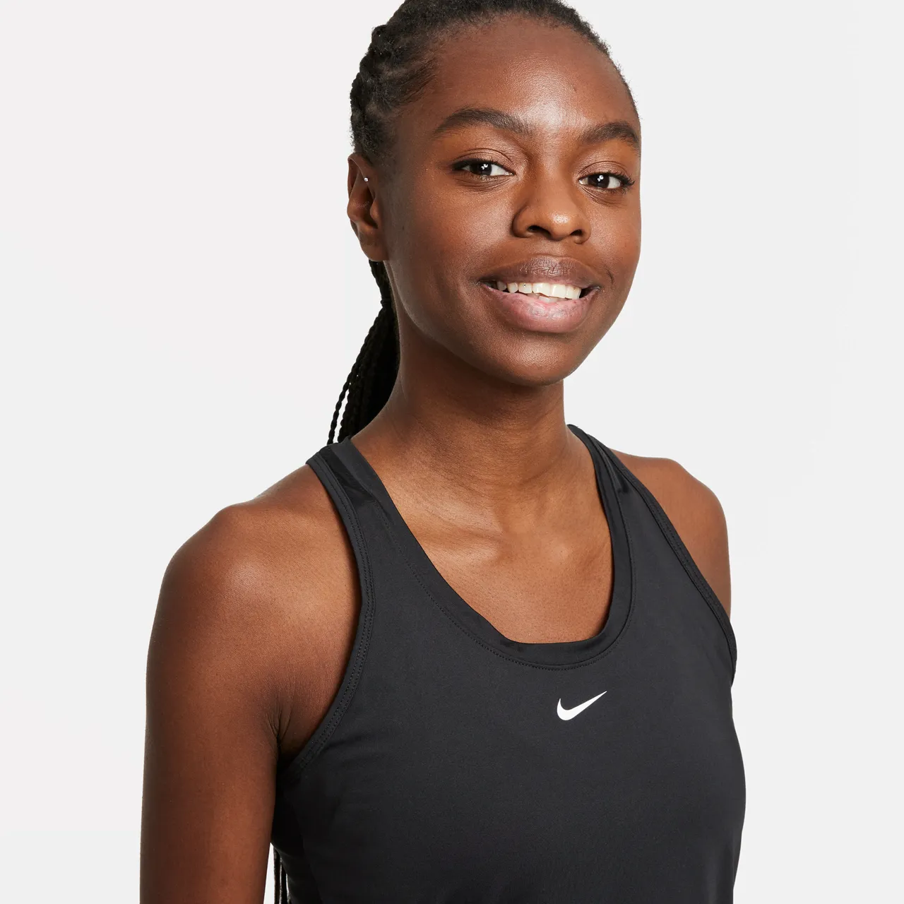 Nike Dri-FIT One Tankop in schmaler Passform für Damen - Schwarz