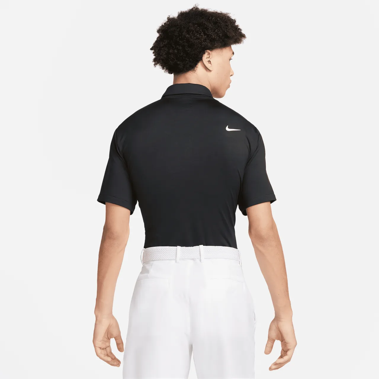 Nike Dri-FIT Tour einfarbiges Golf-Poloshirt für Herren - Schwarz
