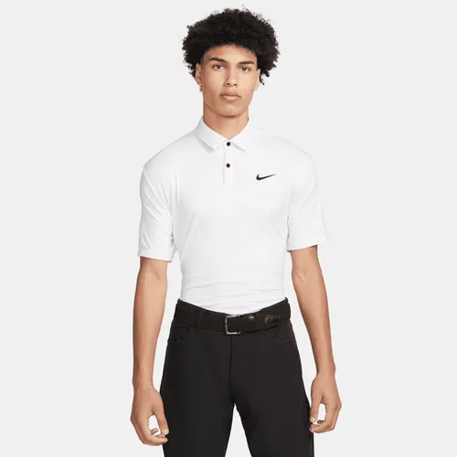 Nike Dri-FIT Tour einfarbiges Golf-Poloshirt für Herren - Weiß