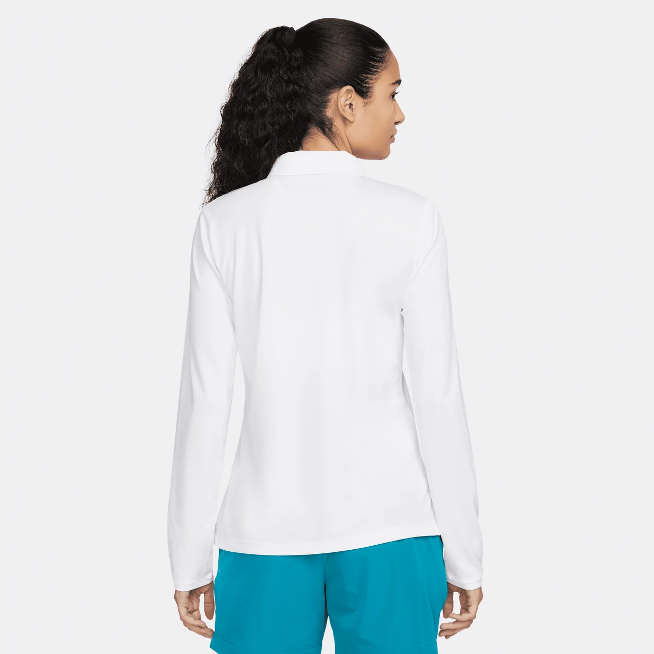 Nike Dri-FIT Victory Longsleeve-Golf-Poloshirt für Damen - Weiß