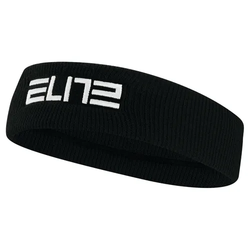 Nike Elite Headband, 010 Schwarz/weiß ONE