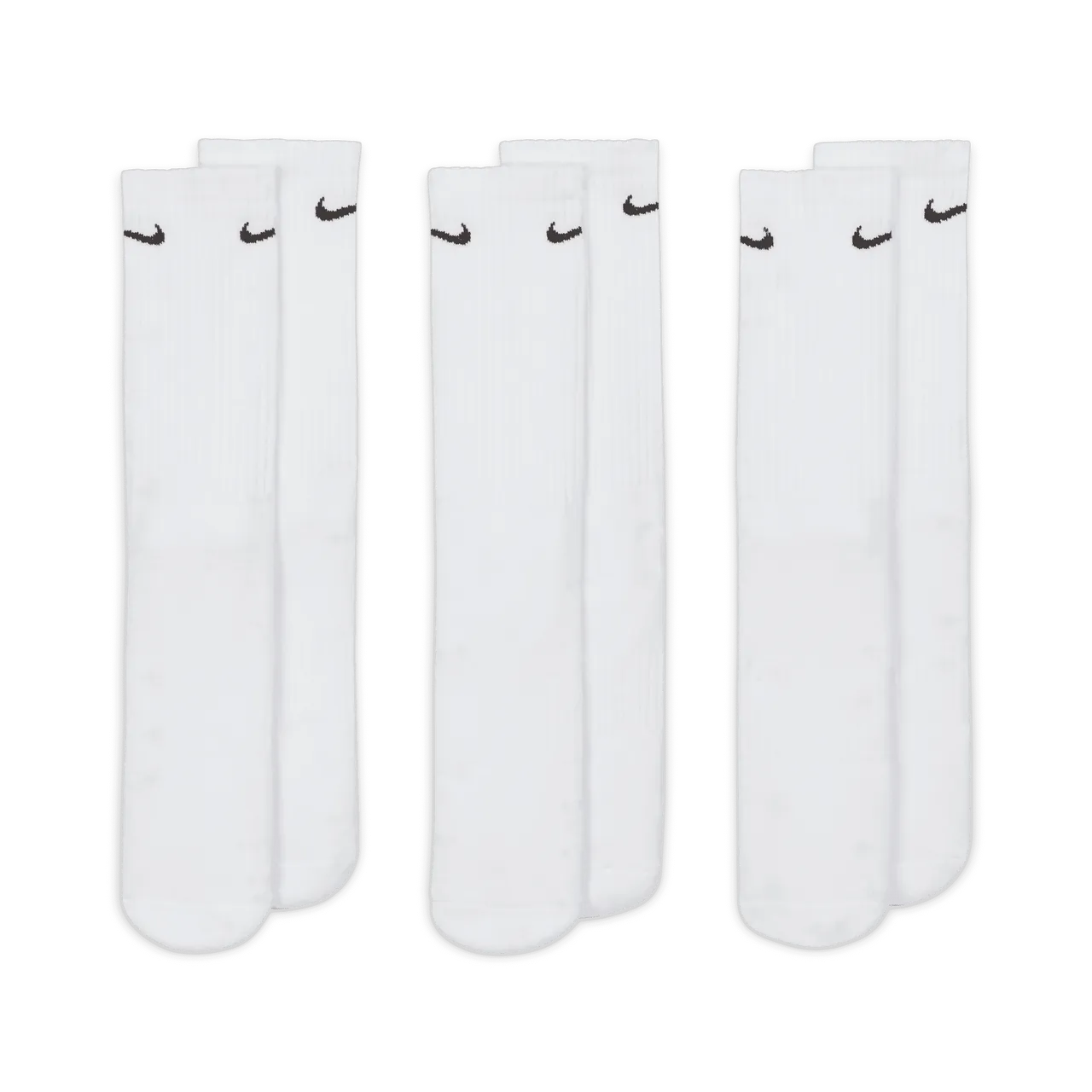 Nike Everyday Cushioned Crew-Trainingssocken (3 Paar) - Weiß