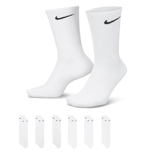 Nike Everyday Cushioned Crew-Trainingssocken (6 Paar) - Weiß