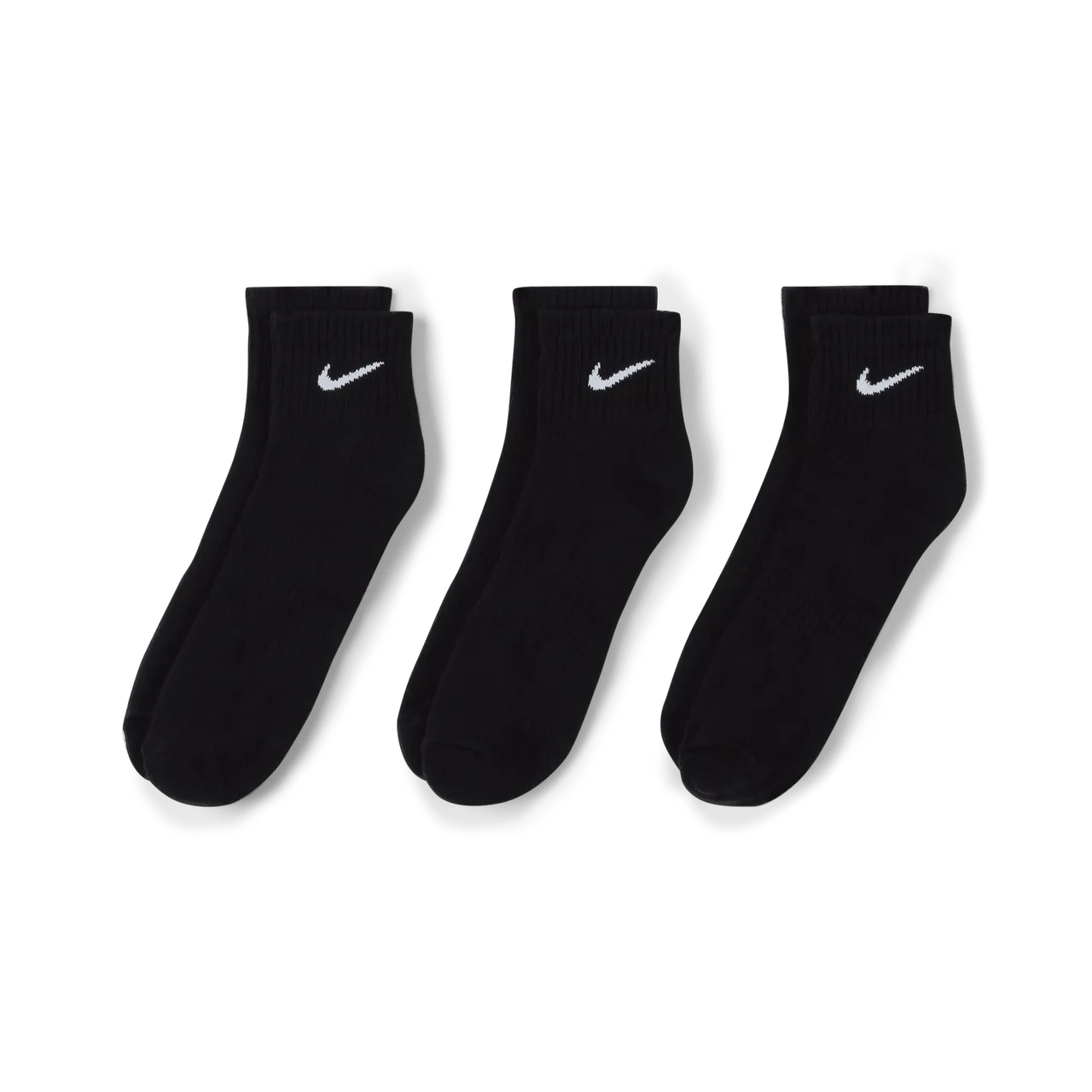 Nike Everyday Cushioned Trainings-Knöchelsocken (3 Paar) - Schwarz