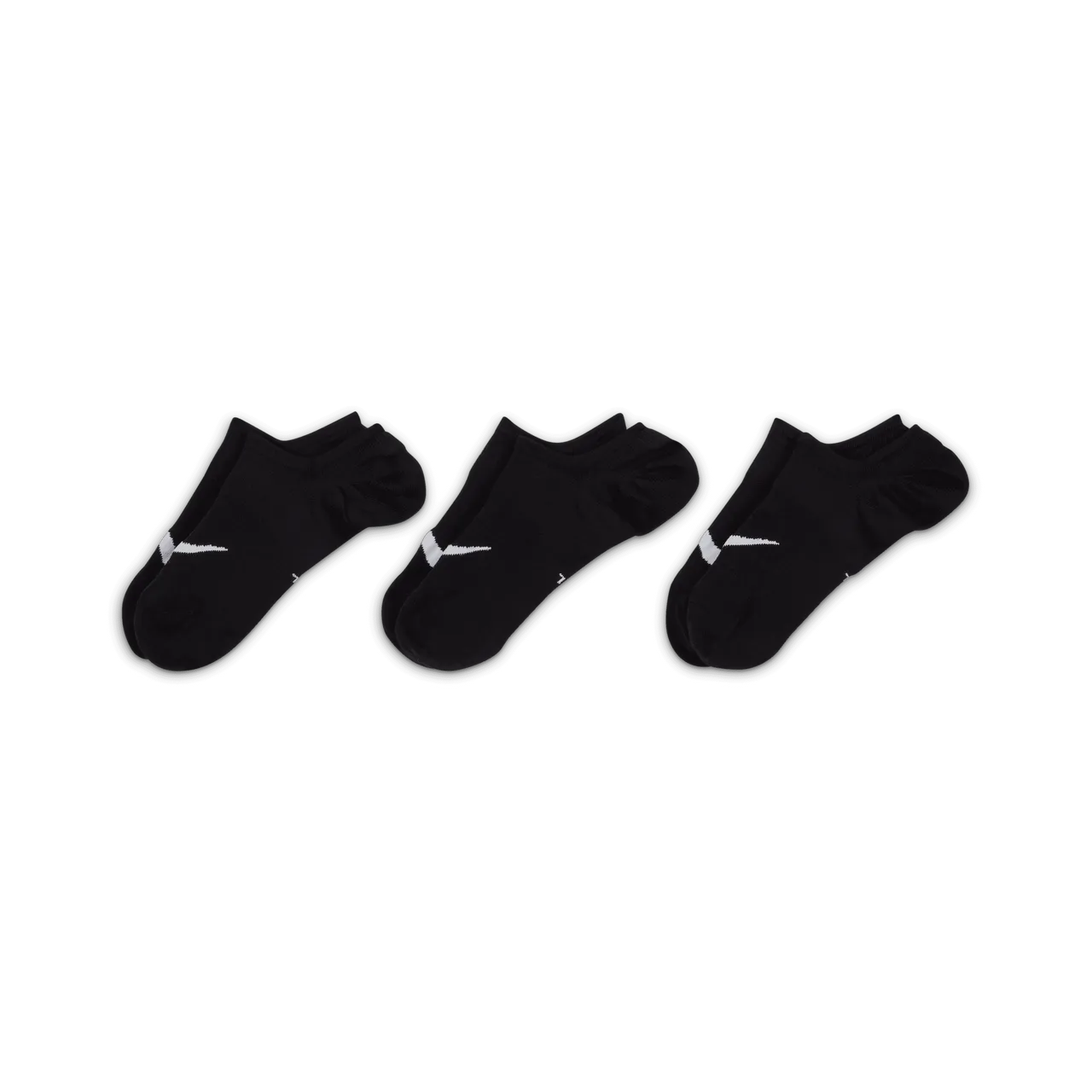 Nike Everyday Plus Lightweight Trainings-Footie-Socken für Damen (3 Paar) - Schwarz