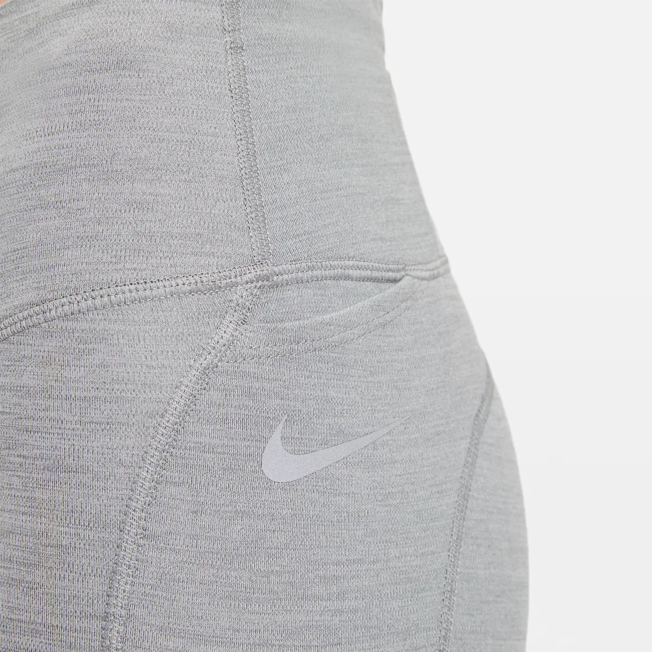 Nike Fast 3/4-Lauf-Leggings mit mittelhohem Bund für Damen - Grau