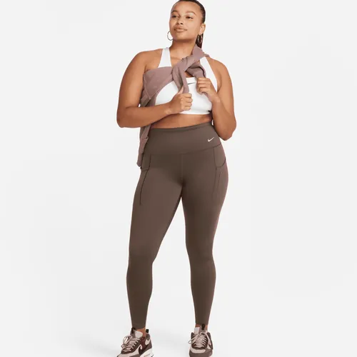 Nike Go Leggings in voller Länge mit Taschen, starkem Halt und hohem Bund für Damen - Braun