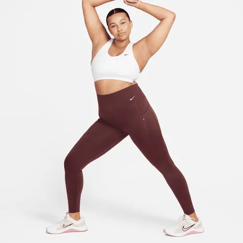 Nike Go Leggings in voller Länge mit Taschen, starkem Halt und hohem Bund für Damen - Rot