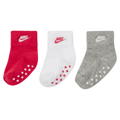 Nike griffige Knöchelsocken für Babys (6–12 M) (3 Paar) - Pink