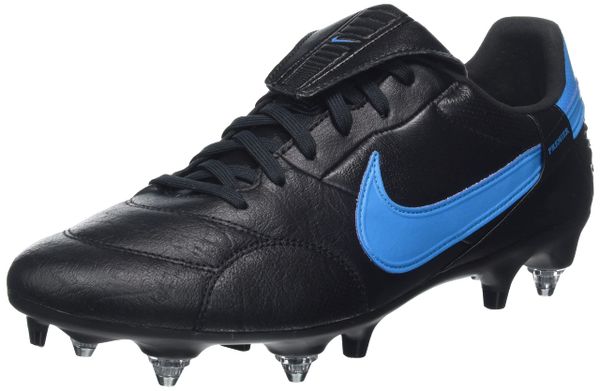 Nike Herren The Premier 3 SG-PRO Anti-Clog Traction Soccer Shoe, Black/Laser Blue,