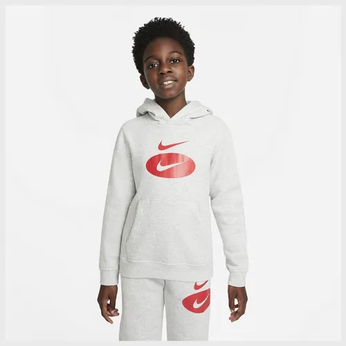 Nike Hoodie NSW Core - Grau/Rot Kinder