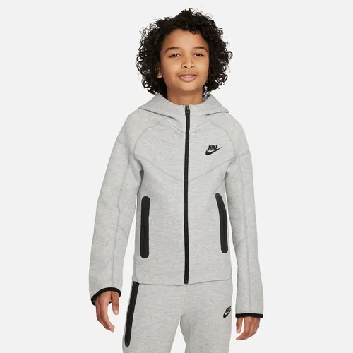 Nike Hoodie NSW Tech Fleece 24 - Grau/Schwarz Kinder