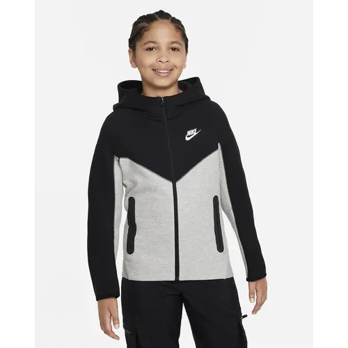 Nike Hoodie NSW Tech Fleece 24 - Grau/Schwarz/Weiß Kinder