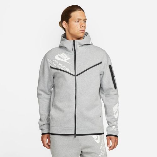 Nike Hoodie NSW Tech Fleece - Grau/Weiß