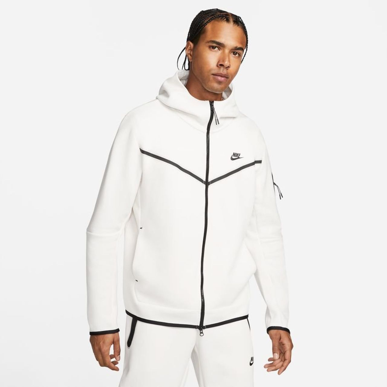 Nike Hoodie NSW Tech Fleece - Weiß/Schwarz