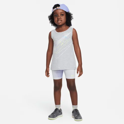 Nike "Just DIY It" Bike Shorts Set zweiteiliges Set für Kleinkinder - Grau