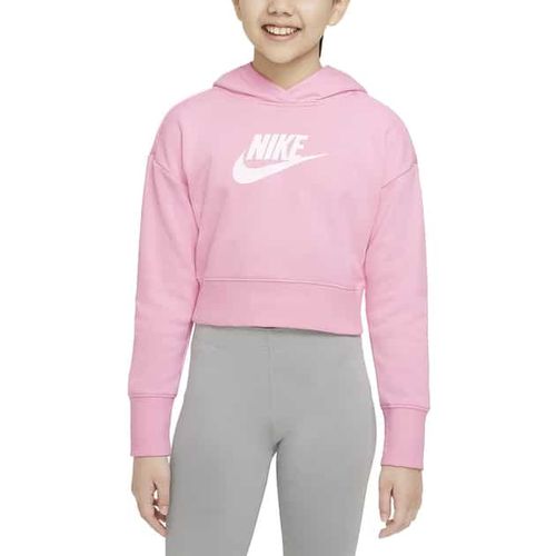 Nike Kinder G NSW CLUB FT CROP HOODIE HBR (Rosa S ) Fitnessbekleidung