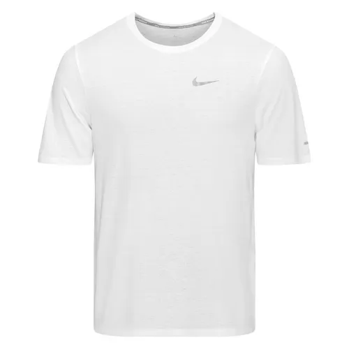 Nike Lauf T-Shirt Dri-FIT Miler - Weiß/Silber