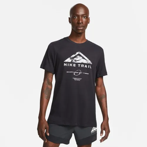 Nike Lauf T-Shirt Dri-FIT Run Trail - Schwarz