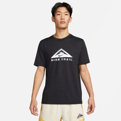 Nike Lauf T-Shirt Dri-FIT Trail - Schwarz/Weiß