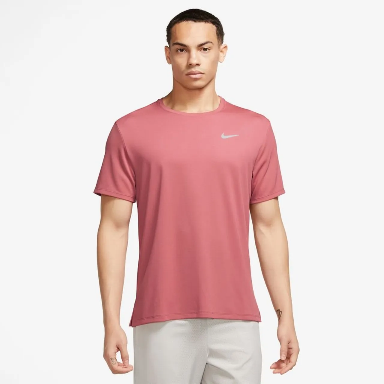 Nike Lauf T-Shirt Dri-FIT UV Miller - Pink/Silber