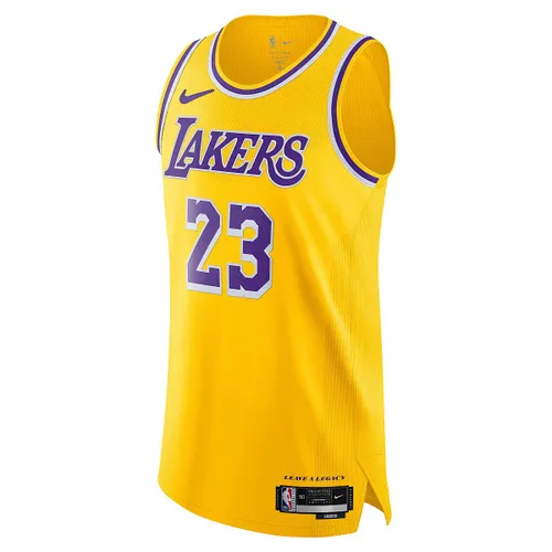 Nike NBA Los Angeles Lakers Authentic Icon Jersey Lebron James, Amarillo/james Lebron 23 S