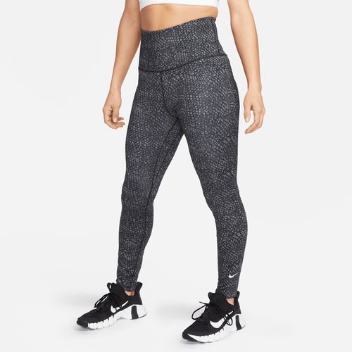 Nike One 7/8-Leggings mit Print und hohem Taillenbund für Damen - Schwarz